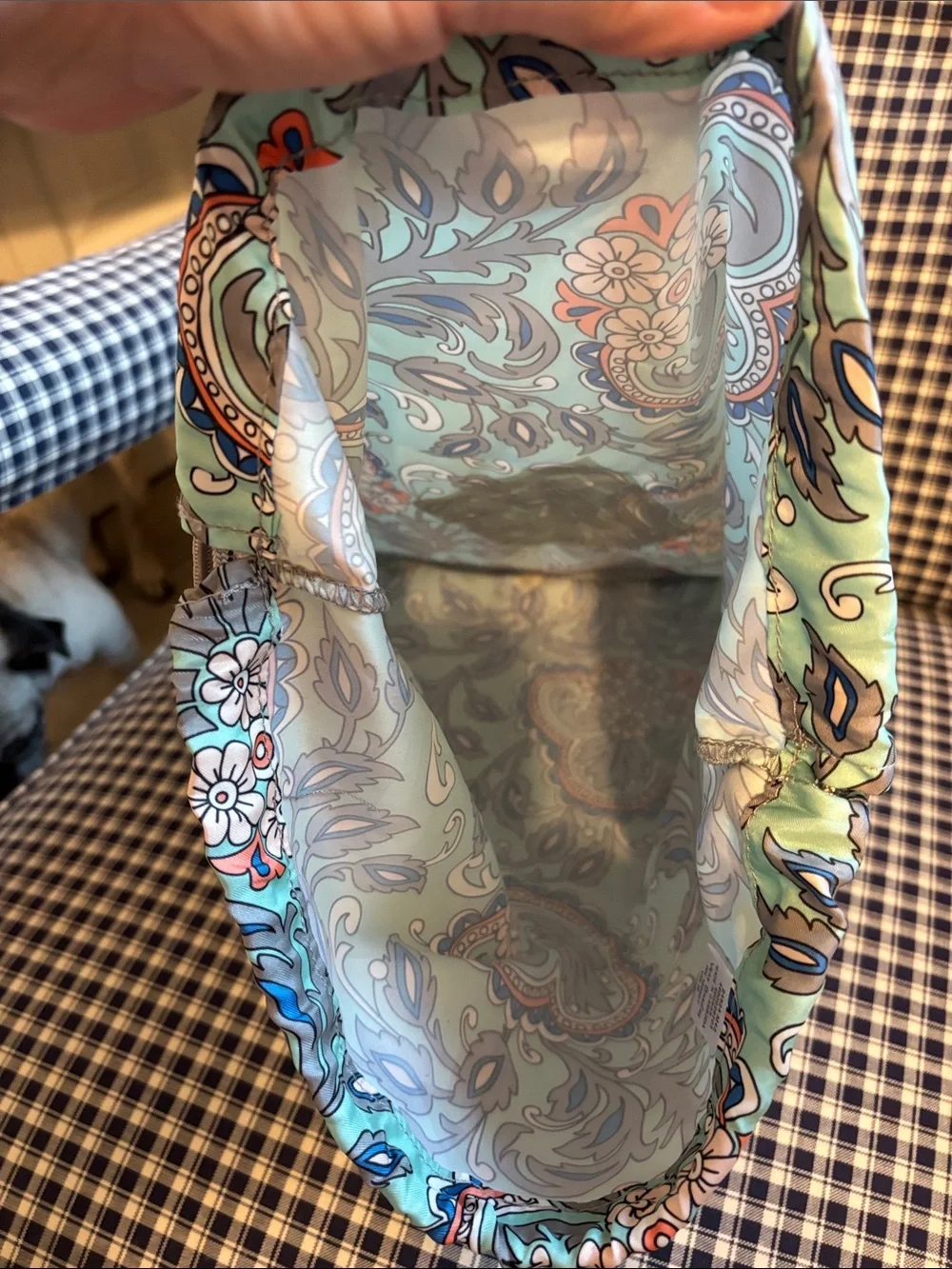 Vera Bradley drawstring backpack in Aqua Floral Drawstring